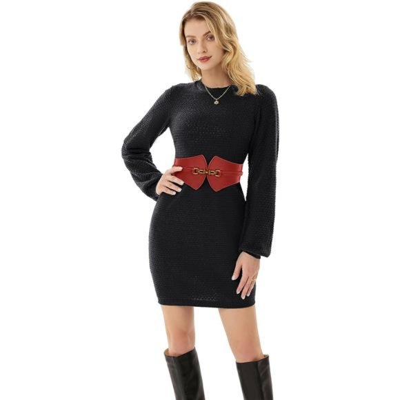 2 Pieces, Women's Elastic Vintage Belt Retro Cinch Belts - Picture 2 of 7